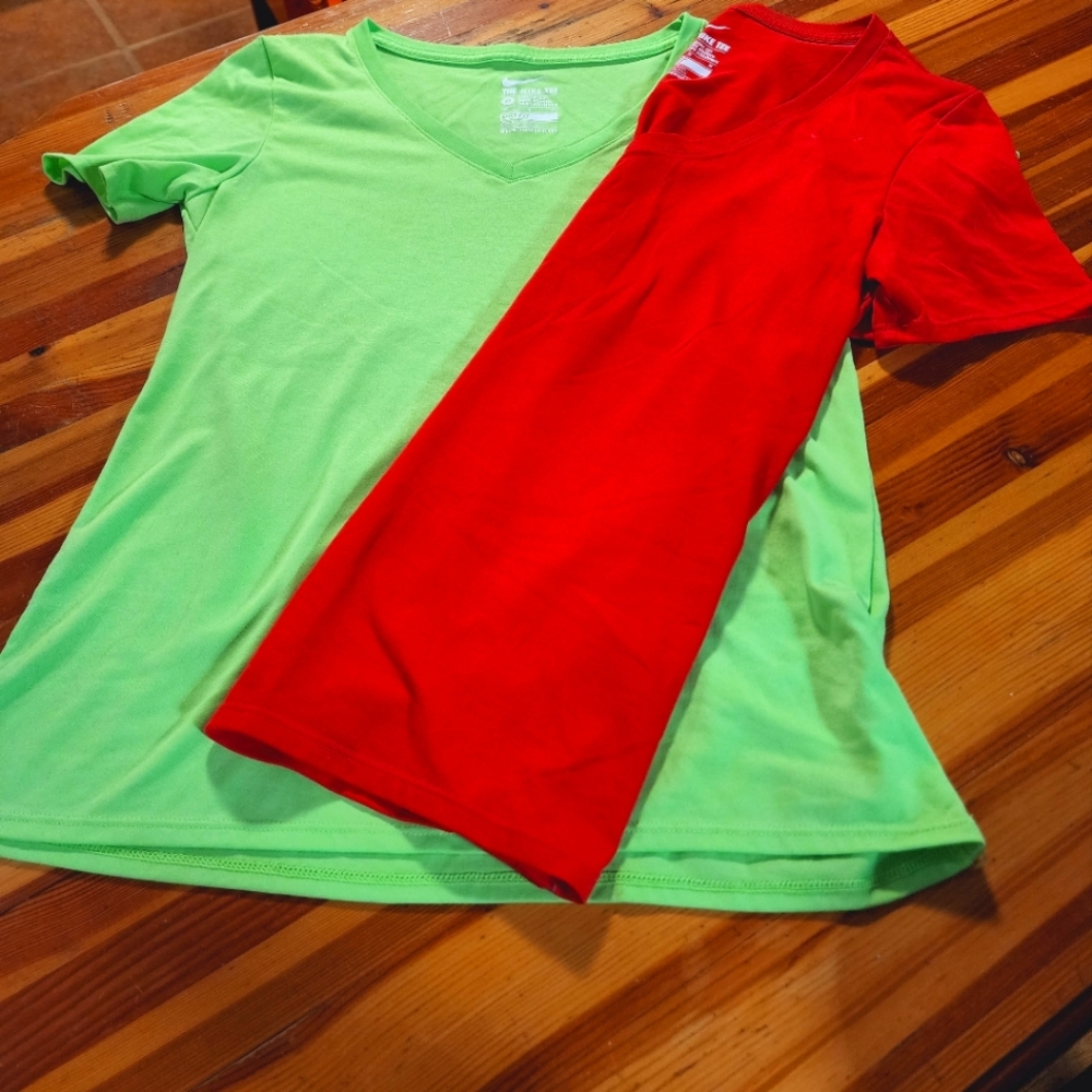 Lot of 2 Nike Tee, Dry-Fit, Short-Sleeved, Medium